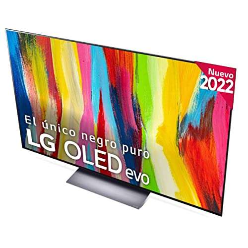 TV 55" LG OLED55C24LA EVO, Procesador Inteligente 4K a9 Gen 5 IA, Compatible formatos HDR, HDR Dolby Vision y Dolby Atmos, TV para Gaming