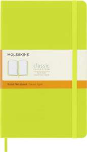 Cuaderno Moleskine de rayas verde 13x21cm