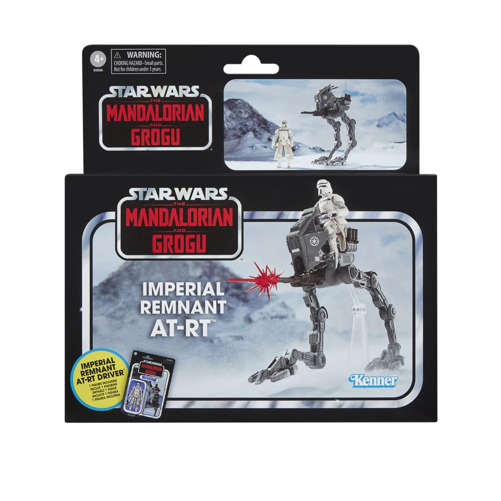 Star Wars Vintage Collection Imperial AT-RT The Mandalorian & Grogu (Vehículo escala 9,5 cm, figura articulada, Hasbro, Amazon España)