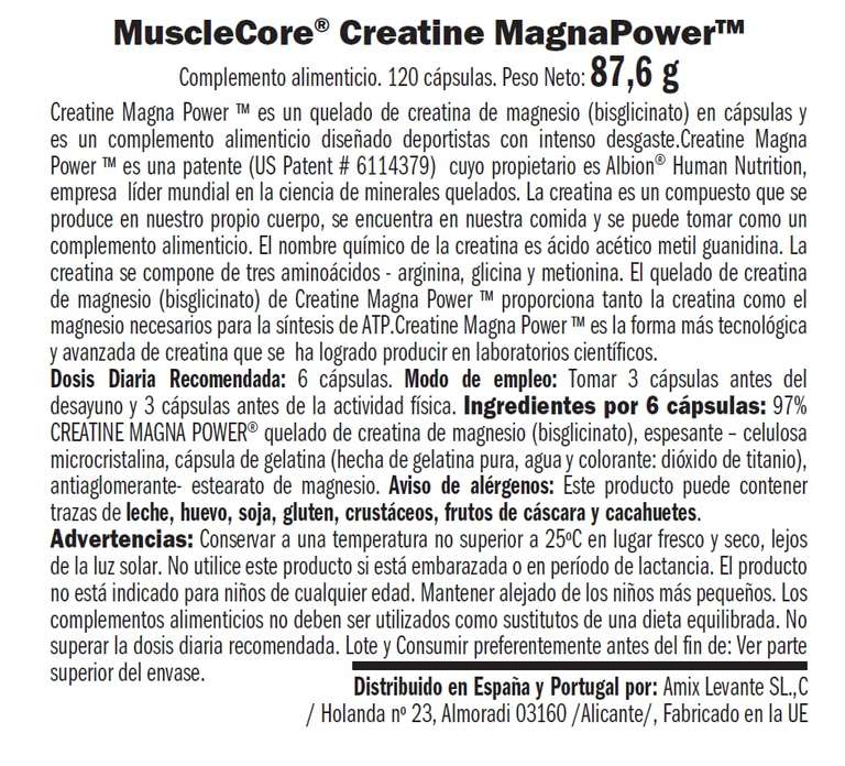Amix Creatine Magnapower 120 Caps 0.2 200 g.