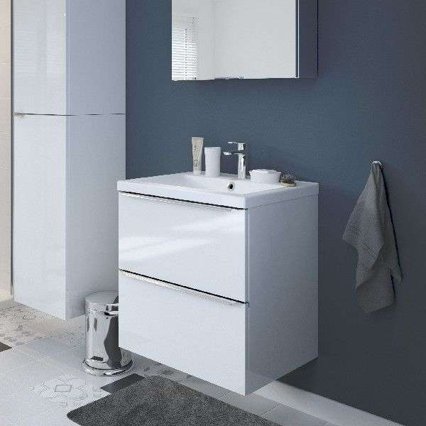 Mueble de baño suspendido imandra blanco 60x45 cm