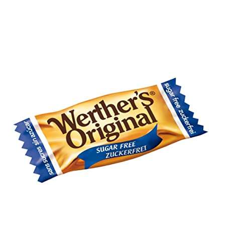 2 x Werther's Original - Caramelos toffee de mantequilla y nata sin azúcar, 90g.