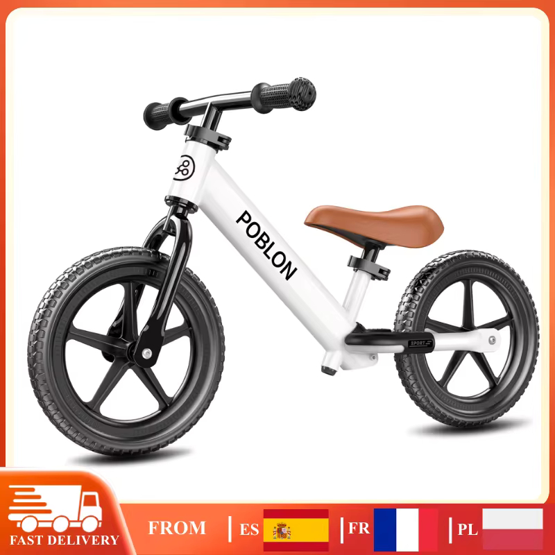 Bicicleta de equilibrio para niños con pedal y asiento de PU