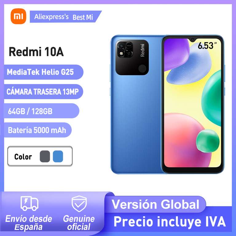 Xiaomi Redmi 10A 4GB/128GB - Desde España