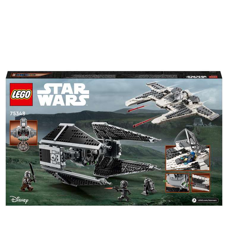 LEGO 75348 Star Wars Caza Colmillo Mandaloriano vs. Interceptor Tie