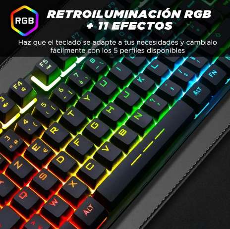 G-Lab KEYZ CAESIUM TKL Teclado Gaming RGB Negro