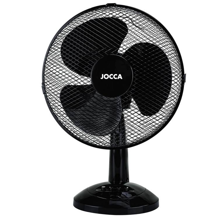 Jocca Ventilador de Sobremesa 30 cm Negro