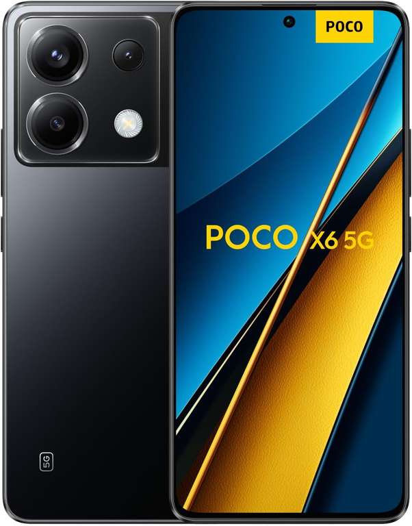 Xiaomi POCO X6 5G - 8/256GB, SD 7s Gen 2, 6.67" 1,5K AMOLED, 120Hz, Cámara 64MP, 5000mAh, 67W (Versión GLOBAL con cargador UE) - Smartphone