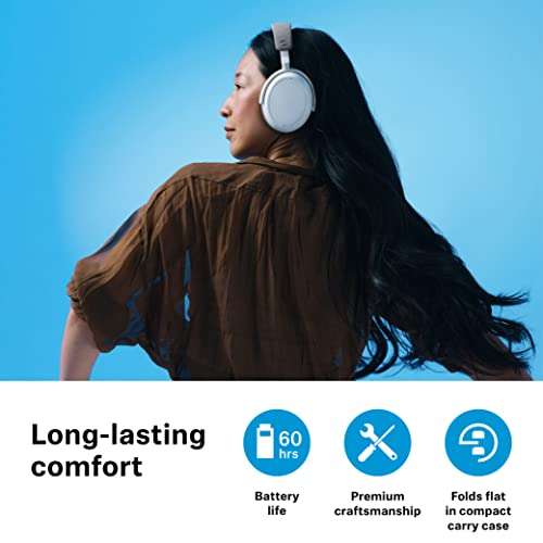 Auriculares Sennheiser MOMENTUM 4 Wireless: cancelación de ruido adaptativa, 60 horas de batería, sonido personalizable - Blanco