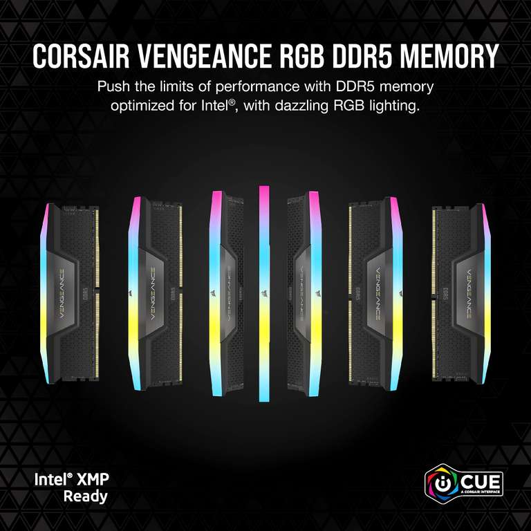 RAM DDR5 Corsair Vengeance RGB 32GB Kit (2x16GB) 6000 CL30 (AMD EXPO)