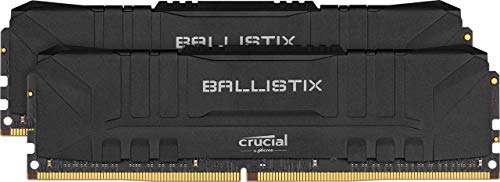 Crucial Ballistix BL2K16G32C16U4B 3200 MHz, DDR4, DRAM, Memoria Gamer para Ordenadores de sobremesa, 32GB (16GB x2), CL16, Negro