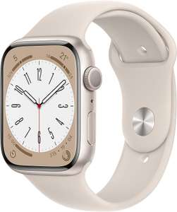 Apple Watch Series 8 (GPS, 45mm) Reloj Inteligente con Caja de Aluminio - Blanco Estrella [NUEVO USUARIO 343€] - Smartwatch