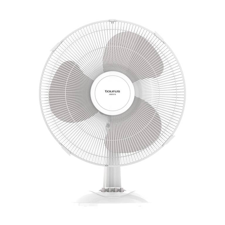 Taurus – Ventilador de sobremesa Greco 16 | 45W | Sistema de oscilación | Inclinación regulable