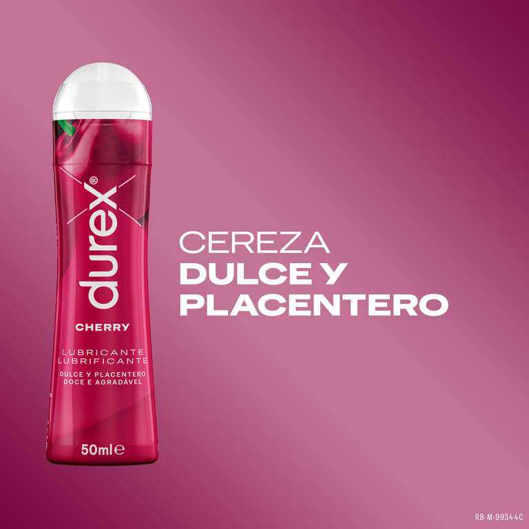 2 Lubricantes Durex Cherry, Dulce y Placentero, 50 ml