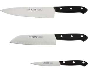 ARCOS Juego de 5 cuchillos de acero inoxidable nitrum. Cuchillo de cocina  profesional para pelar frutas y verduras. Mango ergonómico POM de