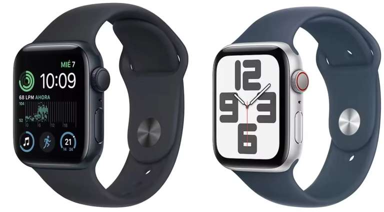 Apple Watch SE, GPS, 40 mm, Caja de aluminio, Vidrio delantero Ion-X [182€ NUEVO USUARIO]