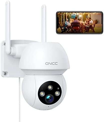 GNCC 1080P Camara Vigilancia WiFi Exterior/Interior (K1) Cámara IP 360°