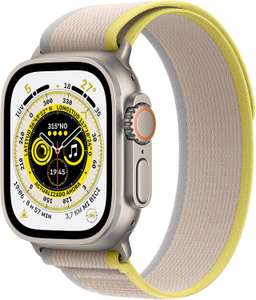 Apple Watch Ultra (GPS + Cellular, 49mm) Reloj Inteligente con Caja de Titanio - Correa Loop Trail Amarilla/Beis
