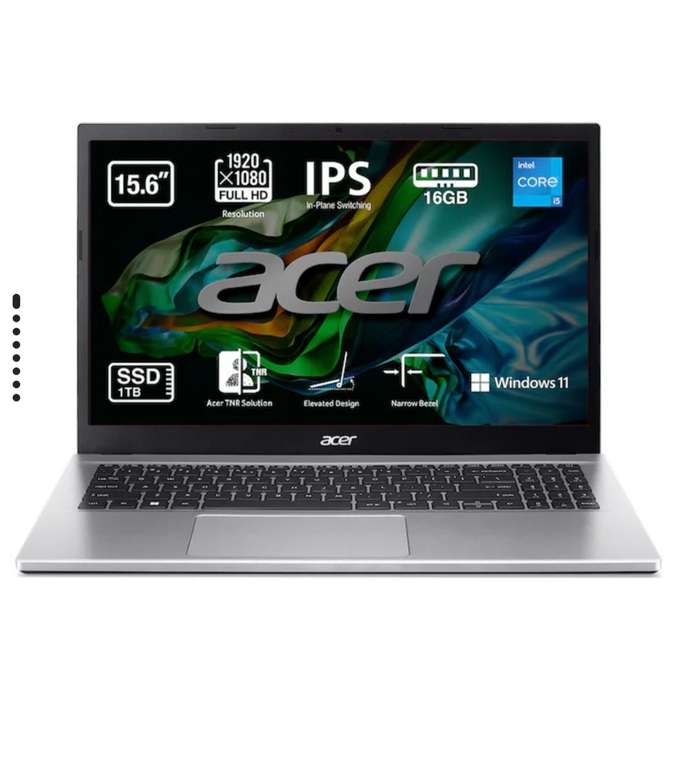 Portátil Acer Aspire 3, i5, 16GB, 1TB SSD, 15,6", W11