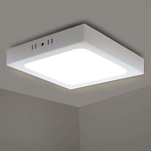 Aigostar Lámpara de Techo LED 18W 1530LM Plafón LED Techo Luz natural 4000K para Cocina Sala de Estar Dormitorio Pasillo D226*H35mm