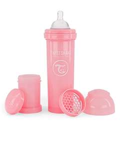 Biberón Anti-cólicos con Tetina Flujo Rápido de Silicona para Bebés, 330 ml, Sin BPA