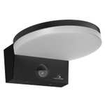 Aplique LED con Sensor de Movimiento PIR y Sensor Crepuscular - 15W 1560lm - Impermeable IP65 4000K Blanco neutro (Negro)