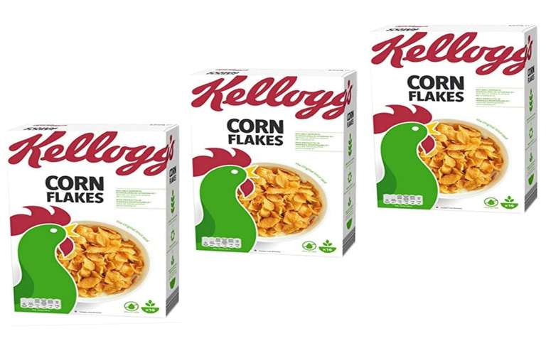 3 x Kellogg's Cereales de Maíz Tostado, 500g