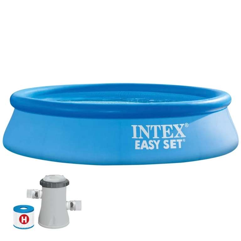 Piscina hinchable Easy Set INTEX con depuradora 244x61 cm (otro tamaño 305x61 cm en descripción)