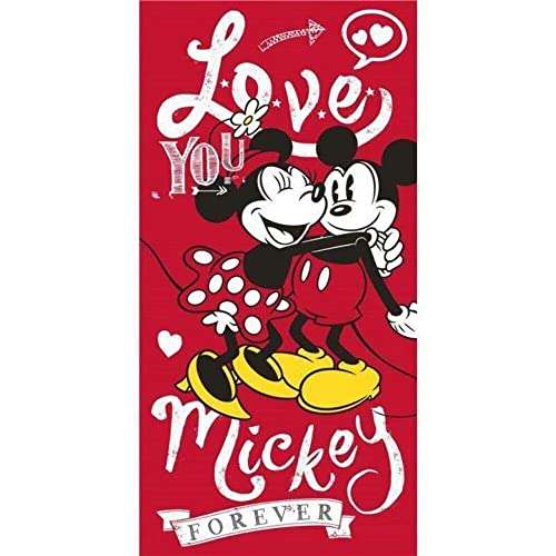 Toalla de Playa (70 x 140 cm), diseño de Mickey y Minnie