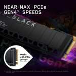 WD_BLACK 1TB SN850X M.2 2280 con disipador térmico PCIe Gen4 NVMe hasta 7300 MB/s
