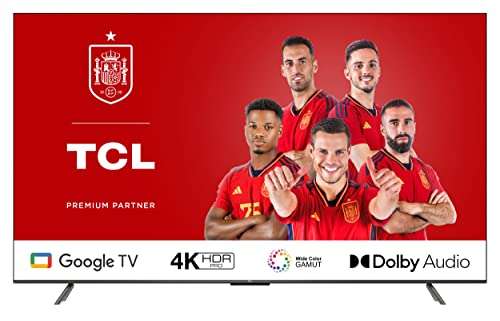 TCL 75P739 - Smart TV 75" con 4K HDR, Ultra HD, Google TV, Motion Clarity, Game Master, Dolby Vision y Atmos (65"499€)