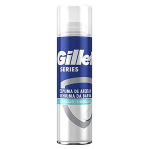 Gillette Series Espuma de Afeitar Hombre para Pieles Sensibles, Efecto Refrescante con Eucalipto (2 botes)