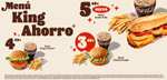 Menú King Ahorro por 3,49€, 4,49€ o por 5,49€ en Burger King (oferta válida en pedidos en restaurante)
