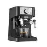 De'Longhi - Stilosa Cafetera Espresso, 15 bares de presión, Capacidad 1L, 1100W, Modelo EC260, Color Negro - ¡Regalo: Juego de 2 vasos
