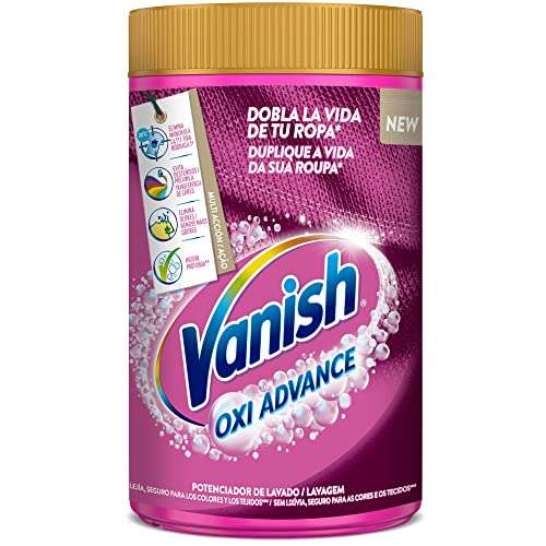 Vanish Oxi Advance Quitamanchas Multibeneficio para la ropa, Elimina Olores y Evita Desteñidos, en Polvo, sin Lejía, 1,2kg (CR)