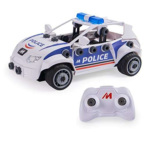 Kit de construcción de coche de policía por control remoto con maletero y herramientas reales MECCANO