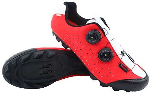 LUCK zapatillas de ciclismo MTB Eros con doble cierre rotativo de alta precisión, rojas o azules
