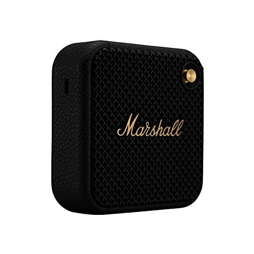 Marshall Willen Altavoces inalámbricos Bluetooth 15 Horas de reproducción IP67 Carga rápida a Prueba de Agua Apilable - Negro