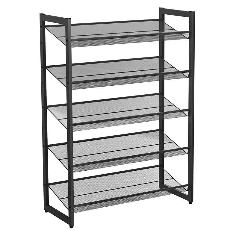 Zapatero de Metal Estantería para Zapatos Organizador de Zapatos Apilable 5 Niveles