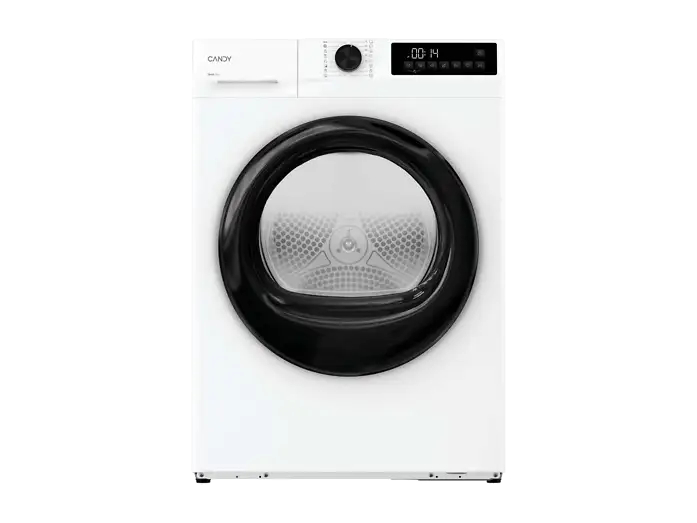 Secadora bomba de calor - Candy GD 9N2B-S, 9 kg, 16 Programas, Carga Frontal, Función Anti-Arrugas, Blanco