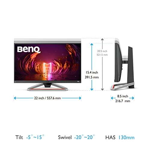 BenQ MOBIUZ EX2510S Monitor Gaming (24,5 pulgadas, IPS, 165 Hz, 1ms, HDR, FreeSync Premium, 144 Hz compatible)