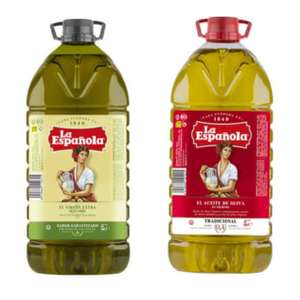 10 litros de aceite de oliva La Española. 6,27€/L (5L virgen extra y 5L aceite suave).
