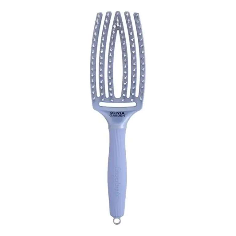 Olivia Garden Cepillo para Cabello Fingerbrush Combo Amour Pearl Blue Medium, Azul Perlado