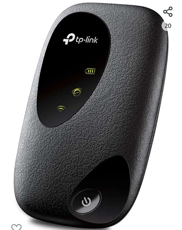 TP-Link Router 4G móvil Wifi MiFi 4G(Cat4), Batería grande de 2000 mAh para 8 horas de uso, WiFi de 150 Mbps, Ganador Premio Red Dot