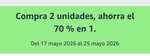 70% descuento segunda unidad productos Salud y Belleza en Amazon