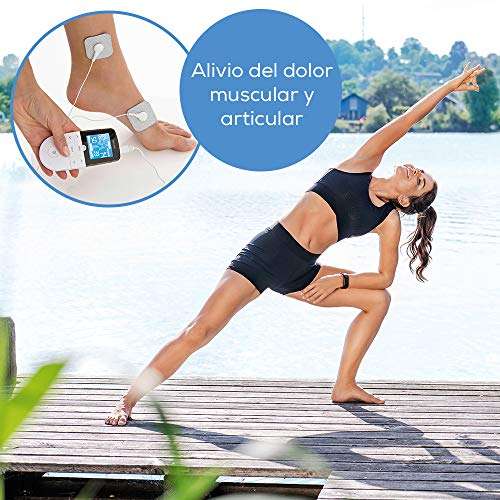Beurer EM 49 TENS/EMS digital, dispositivo de corriente de estimulación 3 en 1 para el alivio del dolor y entrenamiento, función de masaje
