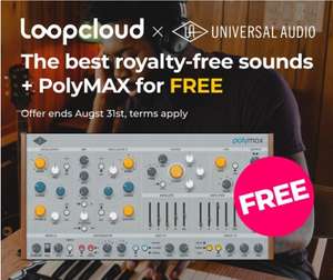 PolyMAX el plugin vst de UNIVERSAL AUDIO por cualquier suscripción a Loop Cloud