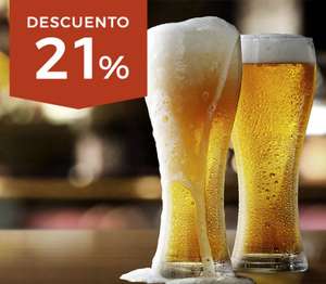 21% de descuento en Cervezas