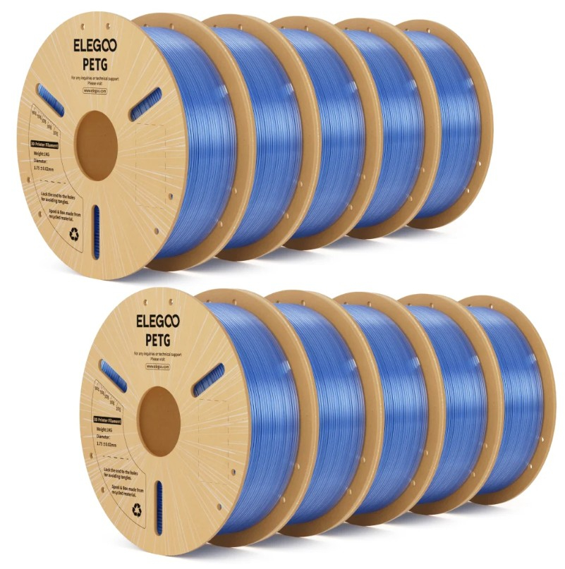 10 kg de filamento PETG translúcido ELEGOO por 88 € (antes 139,99 €) + envío gratis