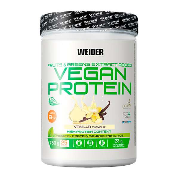 Weider - Vegan Protein 750 g - Proteínas de guisante (Pisane C9) y arroz de alta calidad